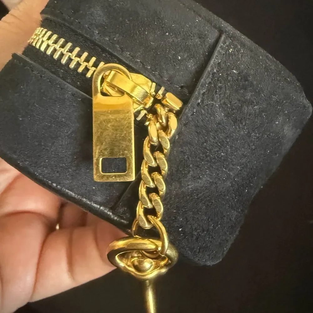Brand new YSL Black and Gold Keychain Pouch